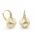 Lauren G. Adams Good Karma Earrings (Gold/White)
